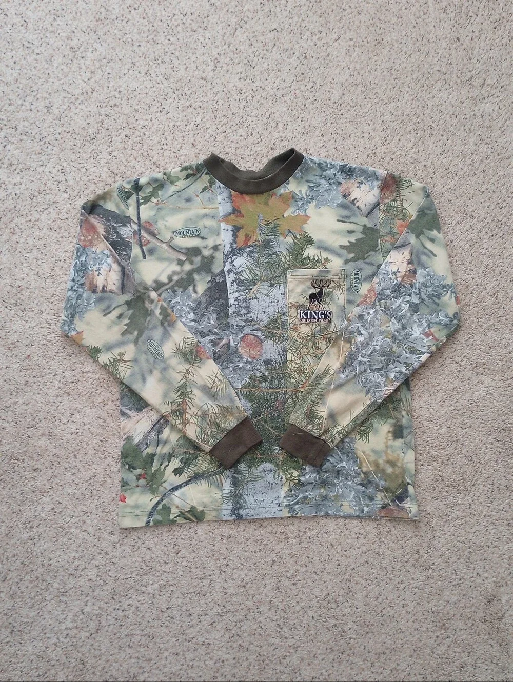 Kings Camo Outdoor World Hidden Mesa Long Sleeve Youth Size 14 Hunting